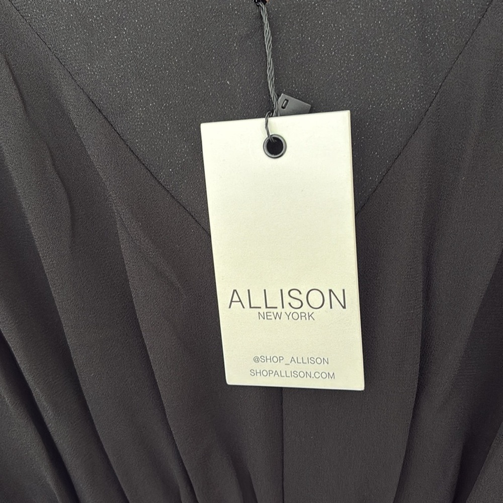 Anthropologie Maxi Dress Long Sleeve Smocked Waist Ruffled Black XS NWT - Picture 6 of 14
